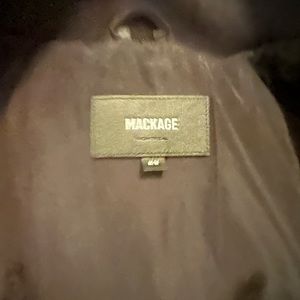 Adali Silver Fox Fur-Trim Down Coat, used. Worn less than a handful of times.